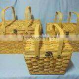 Home Storage Basket With Lids thumbnail-1