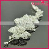 pearl rhinestone chain metal decorative hair clip WHD-059