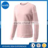 UK Slim Fit Fashion Simple Light Pink Lady Sweatshirts Bulk in China thumbnail-2