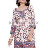 Printed Designer Canvas Crape Styles Kurtis thumbnail-3