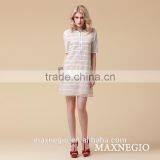Modern Lace Matching Long Sleeve Celebrity Mini Dress thumbnail-5