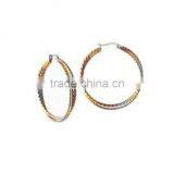 Artificial Gold Plated Hoop Earrings thumbnail-1