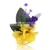 Candy Color Fabric Flower&leaf Brooch for Garment Decoration,Costume Jewelry Flower Dancing Brooches thumbnail-3