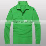 2016 Hot Sale Custom 100% Cotton Different Colors Long Sleeve Polo Shirt thumbnail-5
