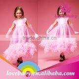 Wholesale 2015 New Stylish Boutique Feather Fairy Baby Girls Long Dress thumbnail-1