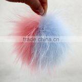 Myfur Fashionable Design Fur Keychain Hit Color Raccoon Fur Pompoms Wholesale Genuine Fur Pom thumbnail-1