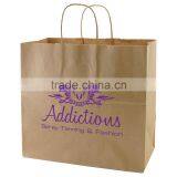 USA Made Natural Kraft Shopping Bag - Dimensions Are 13" x 7" x 12.5" and Comes With Your Logo. thumbnail-1