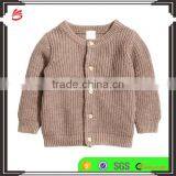 Ribbed Cardigan Kids Cable Knit Heavy Sweater for Baby thumbnail-1