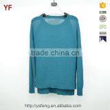 High Fashion Front Short Back Long Knitted Pullover Winter Sweater For Women thumbnail-1