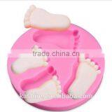Wholesale Safety Mini Foot Shape Silicone Chocolate Mould,soap Mold,diy Cake Mould thumbnail-1