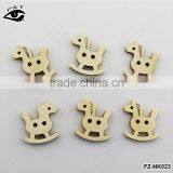 20X22MM Animal Horse Shape Button Wood Buttons for Clothing DIY Sewing Accessories Decorations thumbnail-1