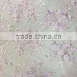 2016 Fashion Lace Fabric 1yard/ 7 Color Optional French Tulle Embroidered Flower Transparent Net For Wedd thumbnail-6