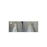 Custom Ball Gown Straps Ruffles Ivory White Wedding Dress Silhouettes thumbnail-1