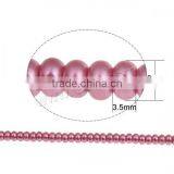 Hot Sale Glass Pearl Beads Jewelry Making Beads Bulk Bead Rondelle Rim Crow Roller Stoving Varnish Bright Rosy Pearl 948418 thumbnail-3