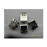 1 Port 10 / 100base LED RJ45 With Transformer 90 Degree Dip L / G , R / Y