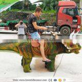Kids Amusement Animatronic Dinosaur Ride Walking Happy Rides on Animal for Sale thumbnail-1
