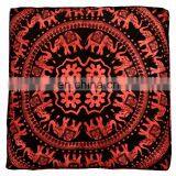 Indian 2017 Pure Cotton Elephant Mandala Cushion Cover Pets Pillow Cover Square Ottoman Poufs Floor Pillow Case thumbnail-3