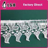 2017 Wholesale White Embroidery Water Soluble Polyester Lace thumbnail-1
