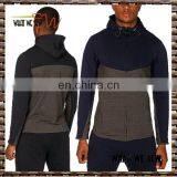 Fleece Mens Sports Running Zipper up Hoodies Trainning Hoodies Custom Cheap thumbnail-1