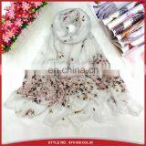 Newest Ladies Printing Scarf Viscose Hijab Cotton Scarf