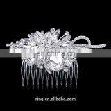 Bridal Decorative Hair Comb Headpieces Comb Flower Wedding Comb Bridal Teardrop Crystal