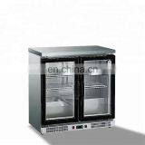 Double Hinged Glass Doors Display Showcase, Commercial 210L Beverage Bar Cooler thumbnail-2