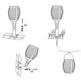 Solar Flickering Flame Torch Lamp 36 LEDs Dancing Waterproof Landscape Decoration Lighting, Dusk to Dawn for Outdoor thumbnail-4