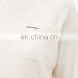 DiZNEW Unisex Women Wool Cashmere Crew Neck Pocket Cardigan Sweater thumbnail-5