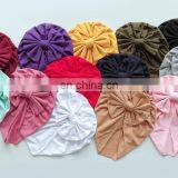 0-4Years Cotton Hair Bow Knot Kids Baby Infant Turban Hat Big Ear Knot Toddler Beanie Caps Headwraps Birthday Gift Photo Props thumbnail-2