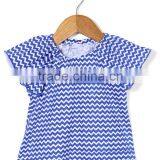 2016 Pictures of Girls Cotton Short Sleeves Chevron Tops With Headband thumbnail-2