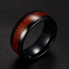 Colored Silver Foil Tungsten Gold Ring thumbnail-1