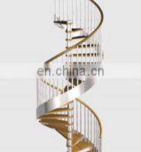 Hot Selling Good Quality Custom Arc Stair Curved Stainless Steel Spiral Staircase With Iron Railing Designs thumbnail-5