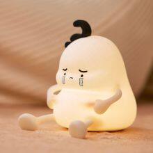 Custom Cute Chubby Silicone Lamp Timing Switch Mobile Phone Holder Children's Bedroom LED Night Light Eye Protection Features thumbnail-3