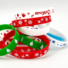 Hot Sale Colorfully Never Give up Printed Silicone Wristbands thumbnail-2
