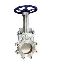 DN500 Soft Seal Resilient Seat CI DI GGG50 Ductile Iron Pn10/16 Wafer Type Knife Gate Valve With Hand Wheel thumbnail-2