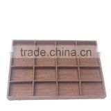 wholesale high quality wooden and leather pearl necklace or bracelet display tray for jewelry display G-16