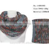 Candy Color Korean Girl Style Winter Neck Hoops Circle Loop Infinity Knitted Scarf thumbnail-2