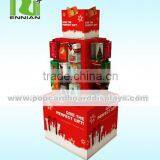 Christmas Red Cardboard Display Standing Wtih Plastic Hooks for Retail thumbnail-3