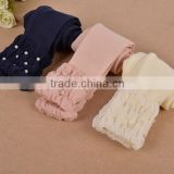 Korean Thick Cotton Tights Fashion Pearl Kids Ruffle Leggings For Girls