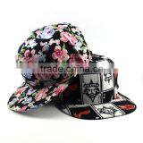 Latest Pattern Charm Flower Printed Unisex Hiphop Flat Cap Wholesale thumbnail-2