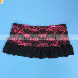 Europe Fuschia Hot Mini Skirt Panty | Pink Black String Bikini thumbnail-4