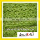 green bottom embroidered organza fabric