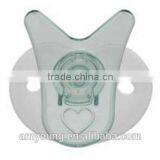 Eco Friendly Kids Nipper, Transparent Silicone Ring Pacifiers, Baby Pacifier With Cover