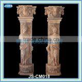Carved Lady Statue Column JS-CM018Y