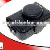Black Shine skin PU leather Camera bag for PANASONIC DMC-LX3