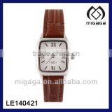SOFT LEATHER BAND WATCHES*FASHION STEEL CASE RECTANGLE WATCHES*UNISEX WATCHES thumbnail-1