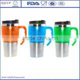 Office/Car Daily Use Double Wall Insulated Coffee Mug With Handle and Lid thumbnail-1