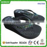 ROWOO Cold Eva Flip Flop Lady Slipper With Shiny Stone