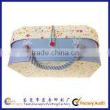 Custom Cardboard Suitcase Box With Cotton Rope Handle for DIY Toy Packaging