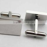 Men's Business Cufflinks Silver Rectangle Cufflinks thumbnail-6